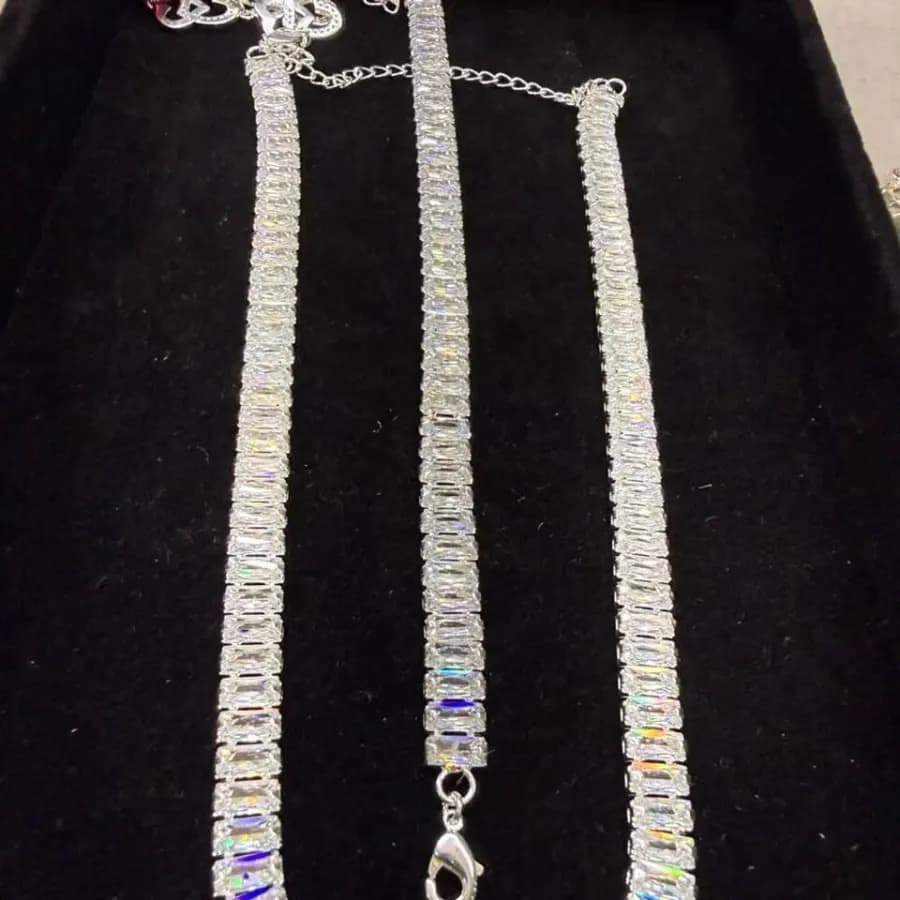 Conjunto Riviera Zircônia - Prata Italiana